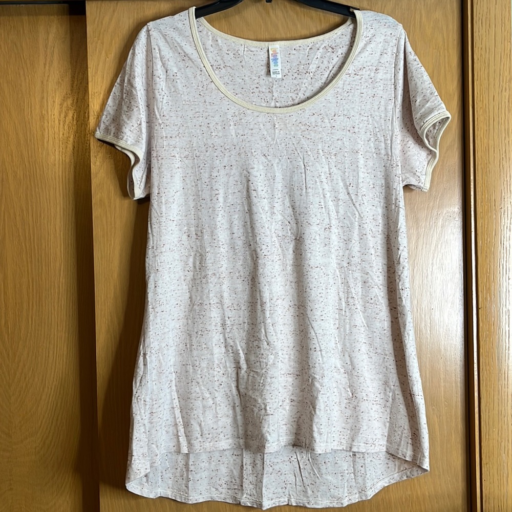 Lularoe tshirt with red dots, size large